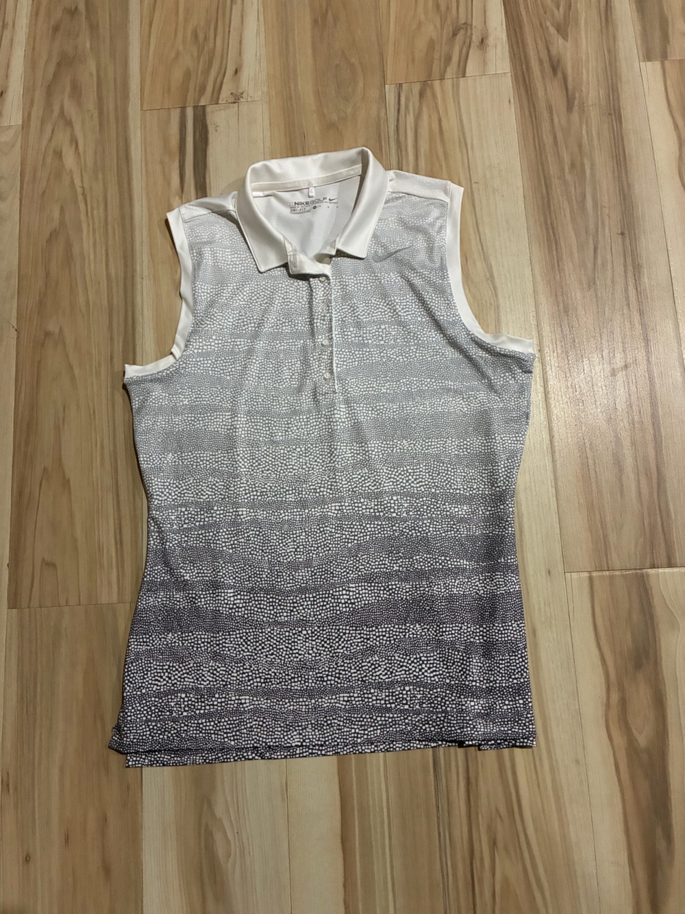 Nike Golf Dri-Fit White Sleeveless Polo Tank Top
